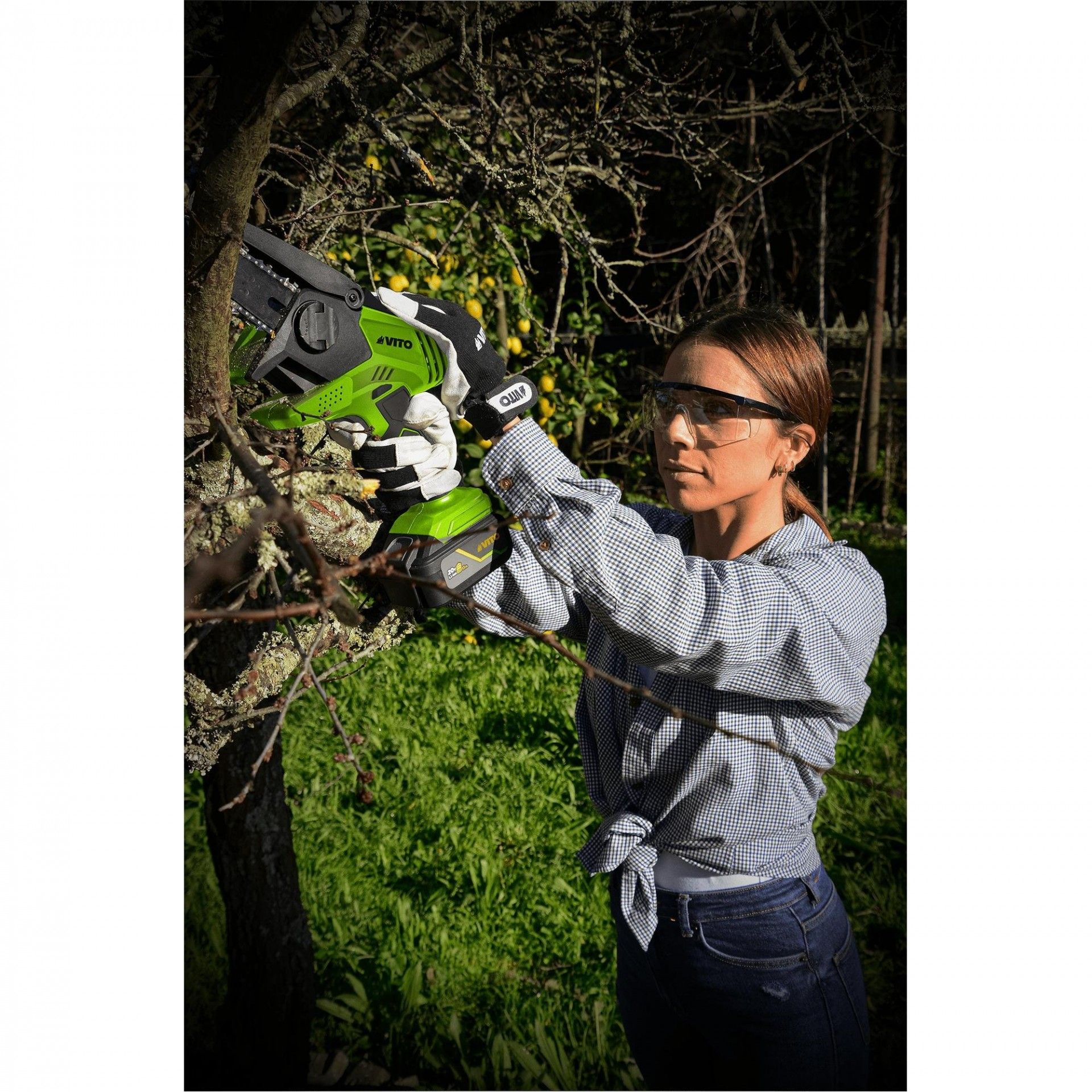 Mini podadora corrente 100mm - 20v refª VIBCMPC20 VITO