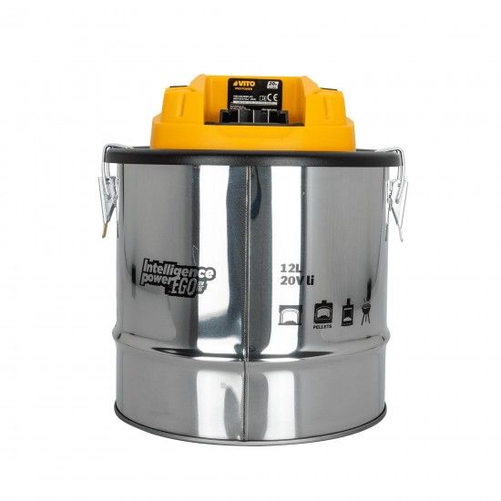 Aspirador/soprador de cinzas 12lt s/ fios 20v li ref VIBCASC12SFL20 VITO