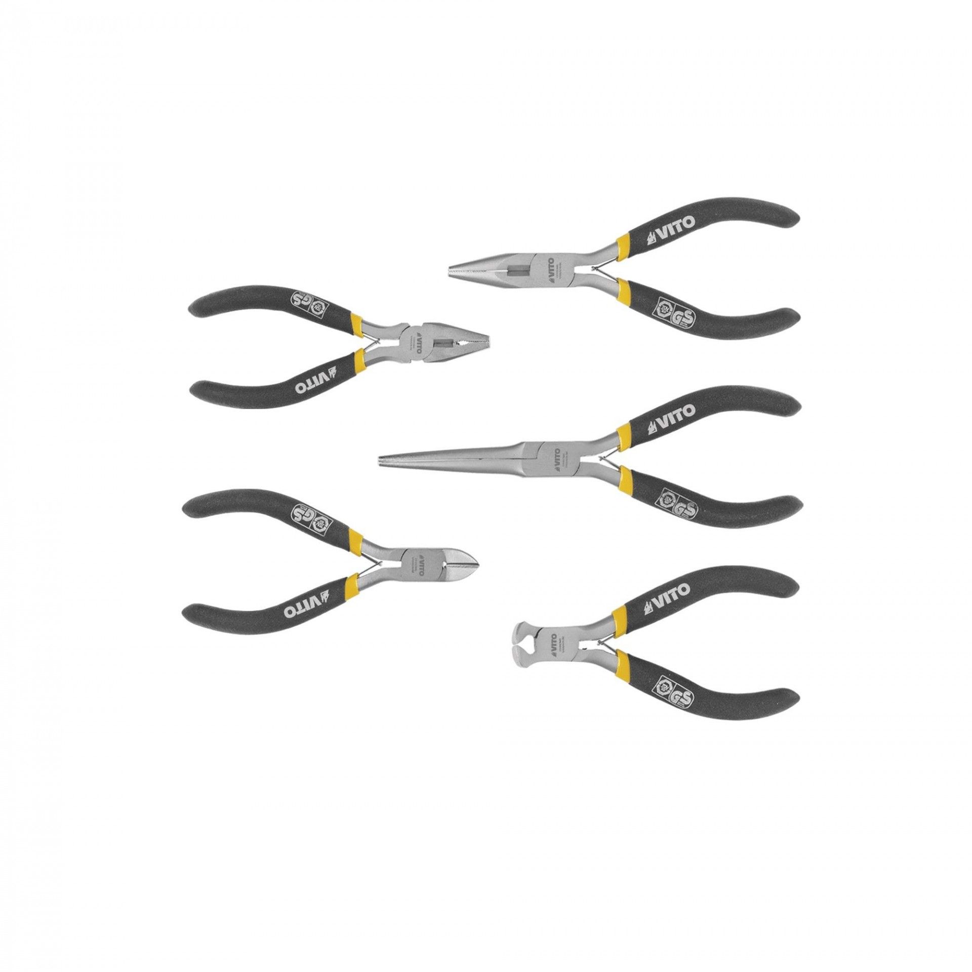 Conjunto de 5 alicates eletrónica refª VIAE5 VITO
