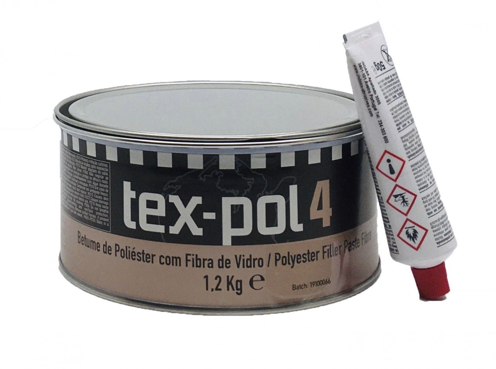 BETUME POLIESTER TEX-POL 4 C/FIBRA VIDRO 1,2Kg