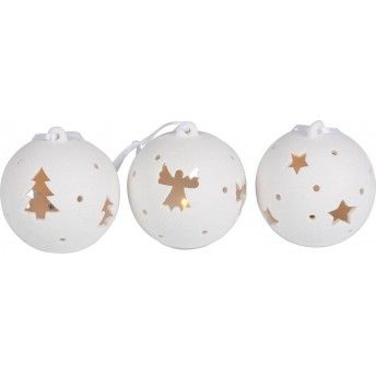 Bola de Natal de cermica com led 8cm ref T2-B8170 MADER