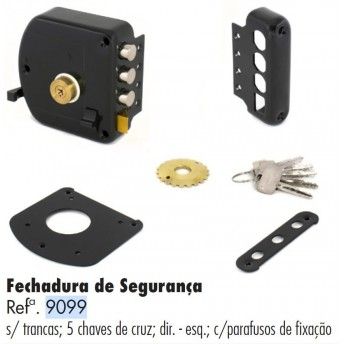 Fechadura s/trancas ref 9099 Esquerda Teicocil
