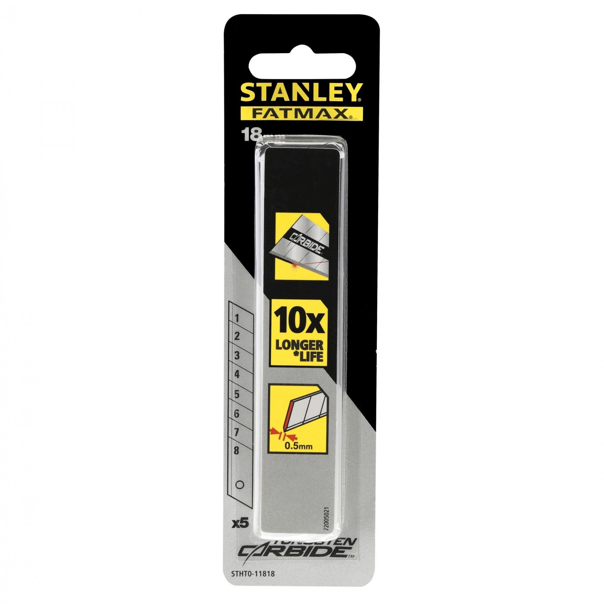 Folhas Para X-acto 18mm Carbide - 50 folhas refª STHT8-11818 STANLEY