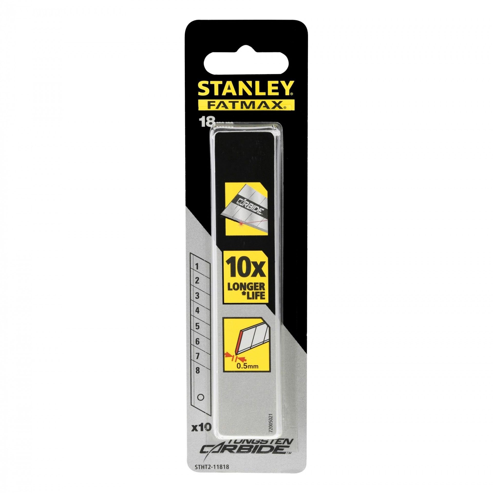 Folhas Para X-acto 18mm Carbide - 50 folhas refª STHT8-11818 STANLEY