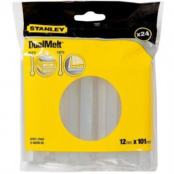 Barras Transparente 24 por saco 12mm x 101mm ref STHT1-70429 STANLEY
