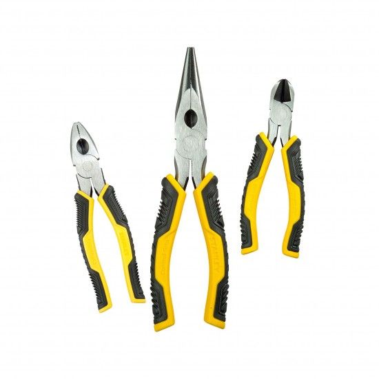 Jogo De Alicate Controle Grip.Universal + corte diagonal + boca longa ref STHT0-75094 STANLEY