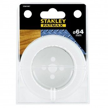 Broca de coroa bimetlica 64mm.Prof de corte 38.3 mm ref STA81067-XJ STANLEY