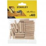 40 Buchas madeira ø 8x40 mm refª STA66432-QZ STANLEY 40 Buchas madeira ø 8x40 mm refª STA66432-QZ STANLEY