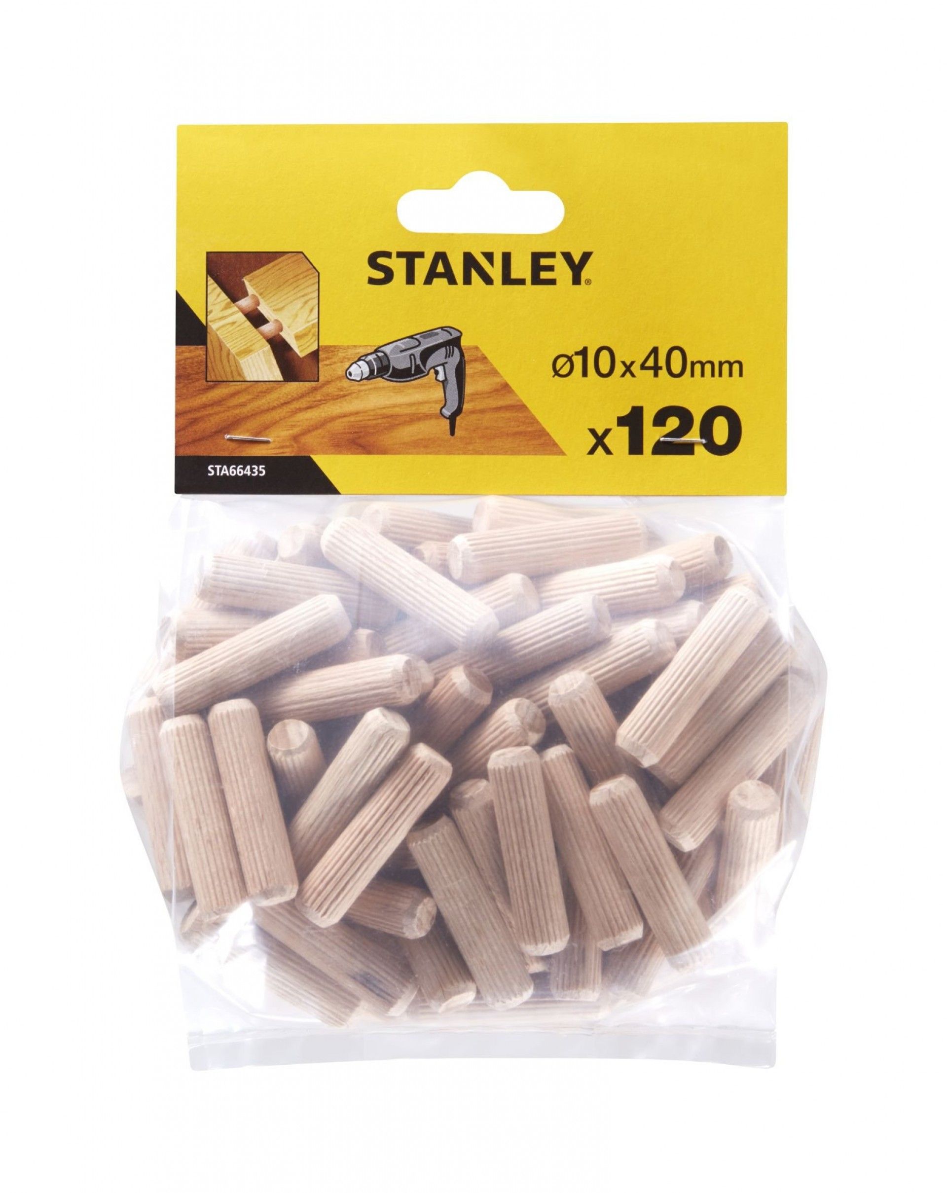 120 Buchas madeira ø 10x40 mm refª STA66435-QZ STANLEY