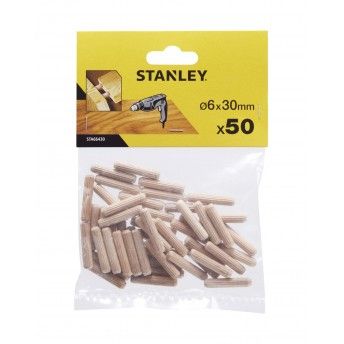 50 Buchas madeira  6x30 mm ref STA66430-QZ STANLEY