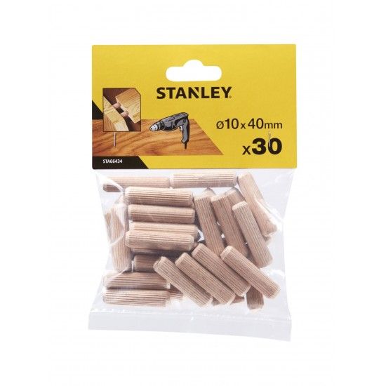 30 Buchas madeira  10x40 mm ref STA66434-QZ STANLEY