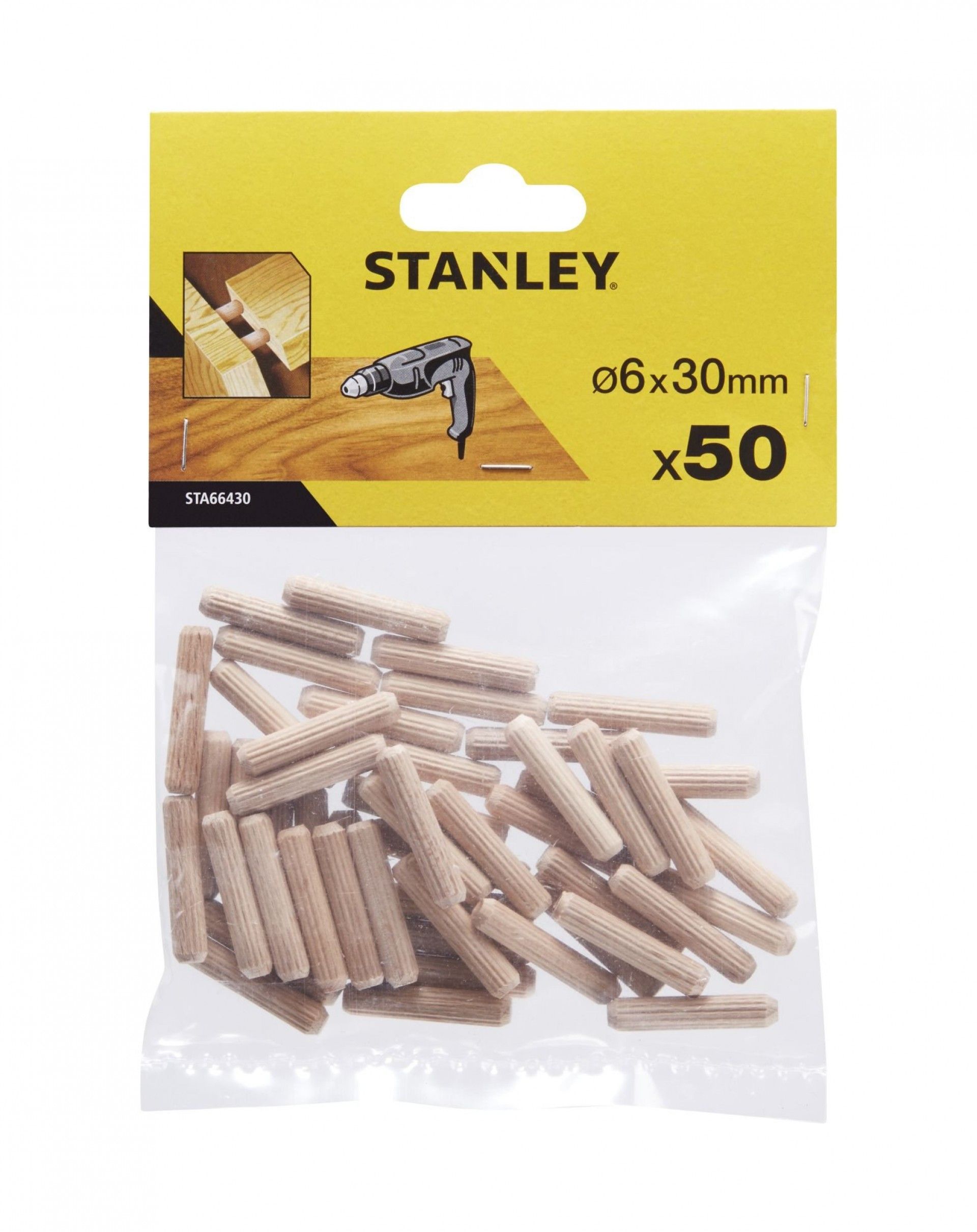 50 Buchas madeira ø 6x30 mm refª STA66430-QZ STANLEY