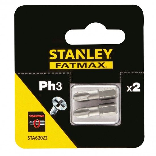 2 pontas Tor��o 25mm Ph3 ref� STA62022-XJ STANLEY
