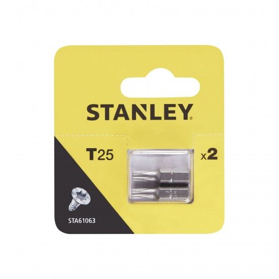 2 pontas Torx 25mm T25 ref� STA61063-XJ STANLEY