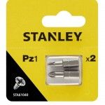 2 pontas Pozidriv Pz1 25mm ref� STA61040-XJ STANLEY