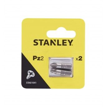 2 pontas Pozidriv Pz2 25mm ref� STA61041-XJ STANLEY
