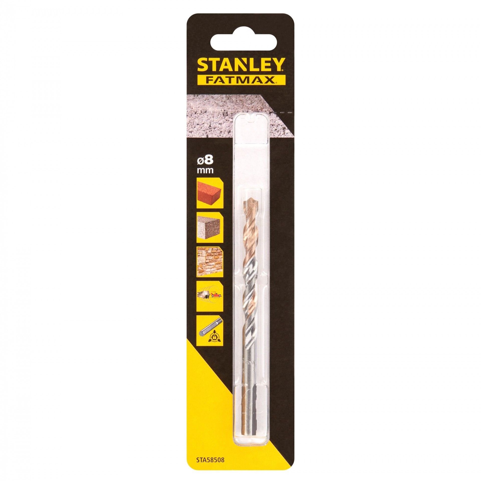 Brocas para pedra com haste de 3 cara 8x120mm refª STA58508-QZ STANLEY