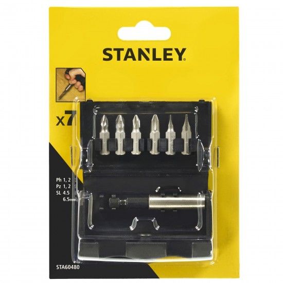 Jogo de pontas para parafusar de 7 peas ref STA60480-XJ STANLEY