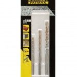 3 brocas para pedra com haste de 3 faces 5, 6, 8mm ref STA58680-QZ STANLEY