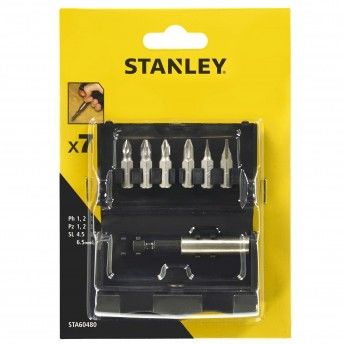 Jogo de pontas para parafusar de 7 peas ref STA60480-XJ STANLEY
