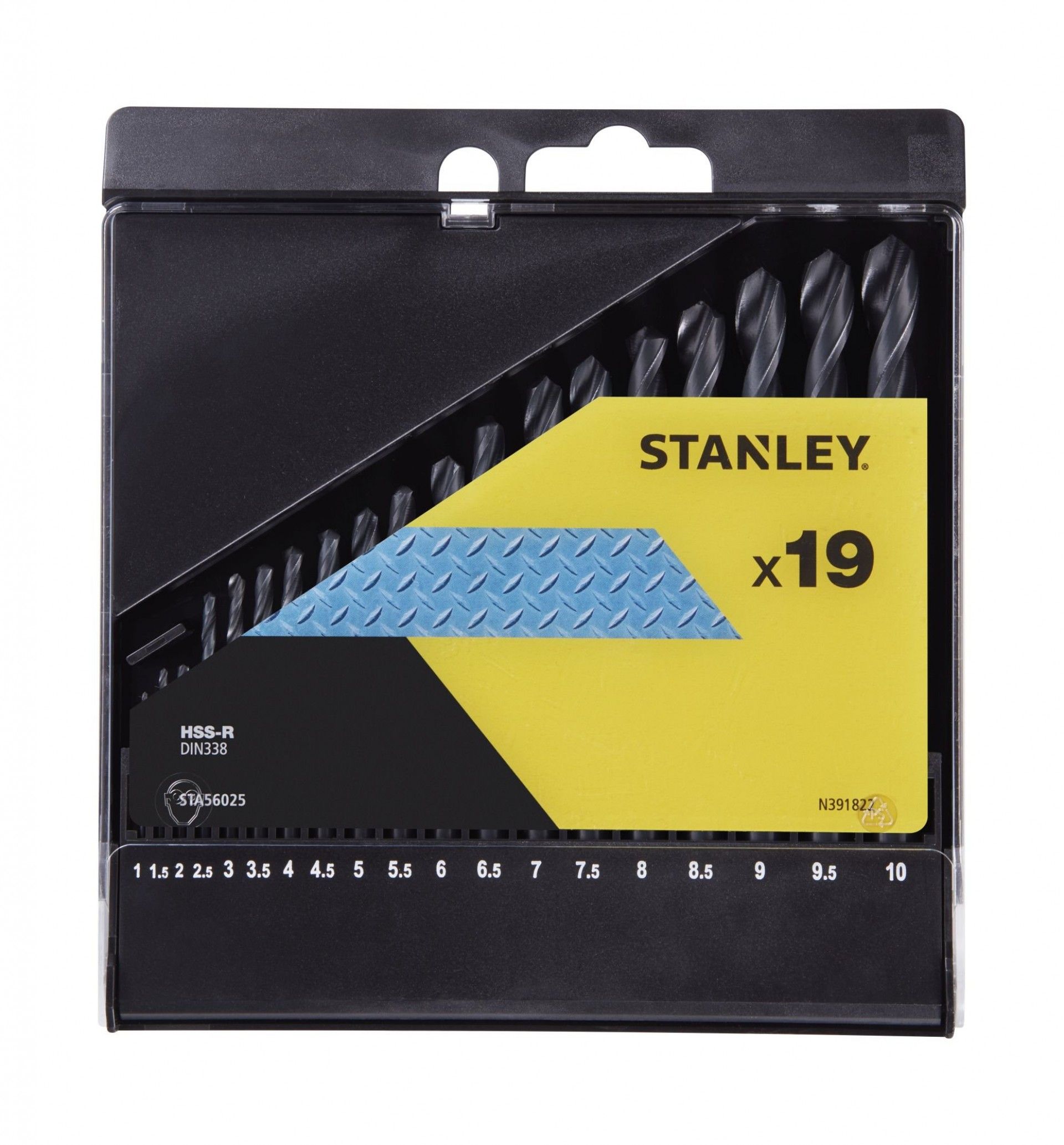 Cassete com 19 brocas HSS-R para metal refª STA56025-QZ STANLEY