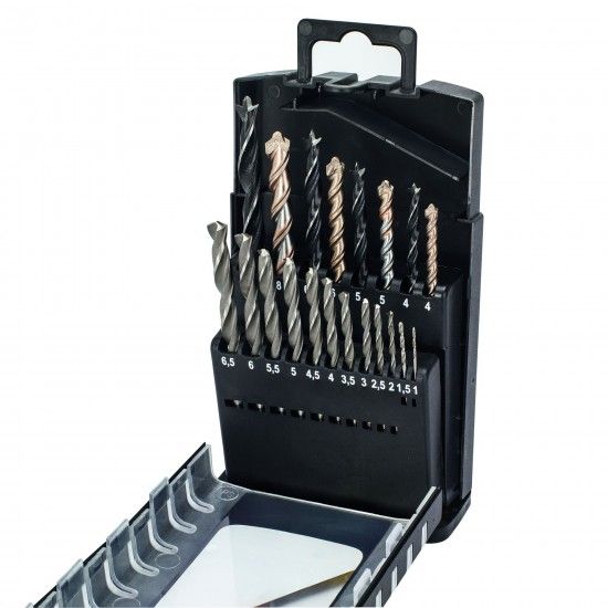 Jogo de 20 brocas para pedra, madeira e metal ref� STA56250-XJ STANLEY