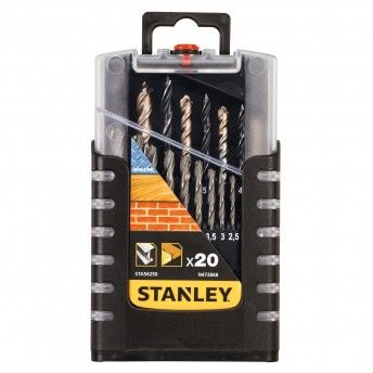 Jogo de 20 brocas para pedra, madeira e metal ref� STA56250-XJ STANLEY