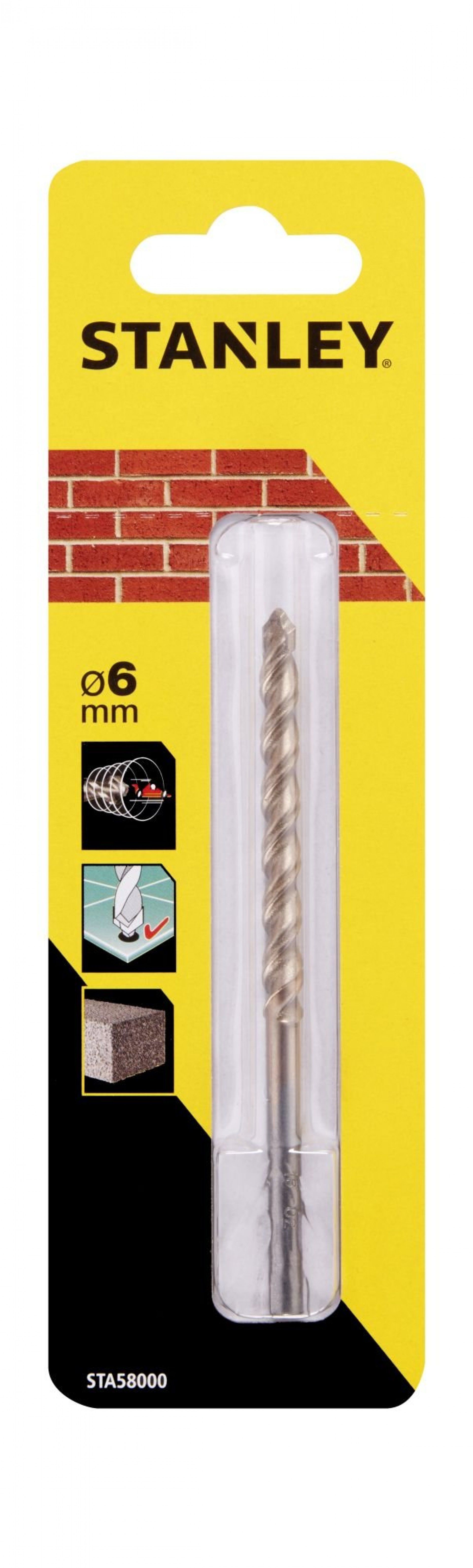 Broca pedra 6x100mm refª STA58000-QZ STANLEY