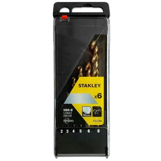 Cassete com 6 brocas de cobalto HSS-E refª STA56002-QZ STANLEY Cassete com 6 brocas de cobalto HSS-E refª STA56002-QZ STANLEY