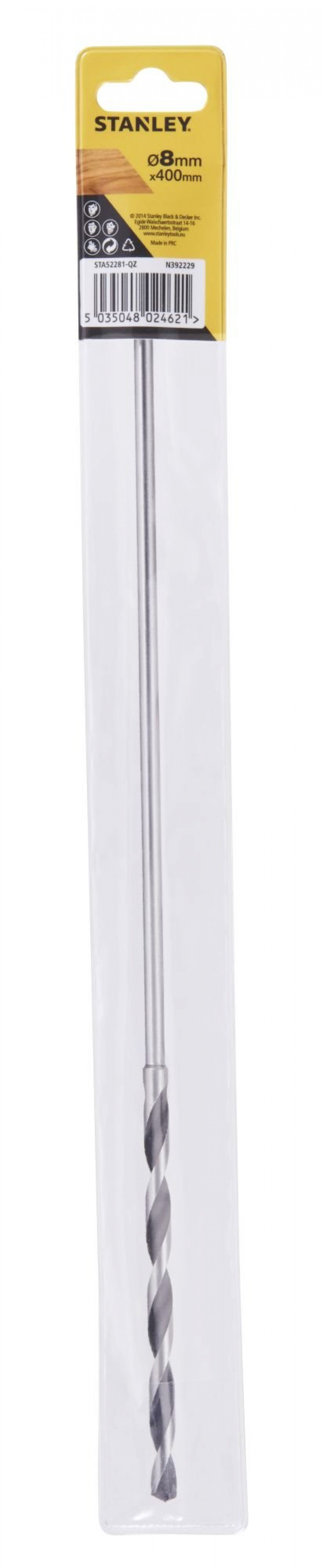 Broca para madeira 8mm Comprimento: 400mm refª STA52281-QZ STANLEY