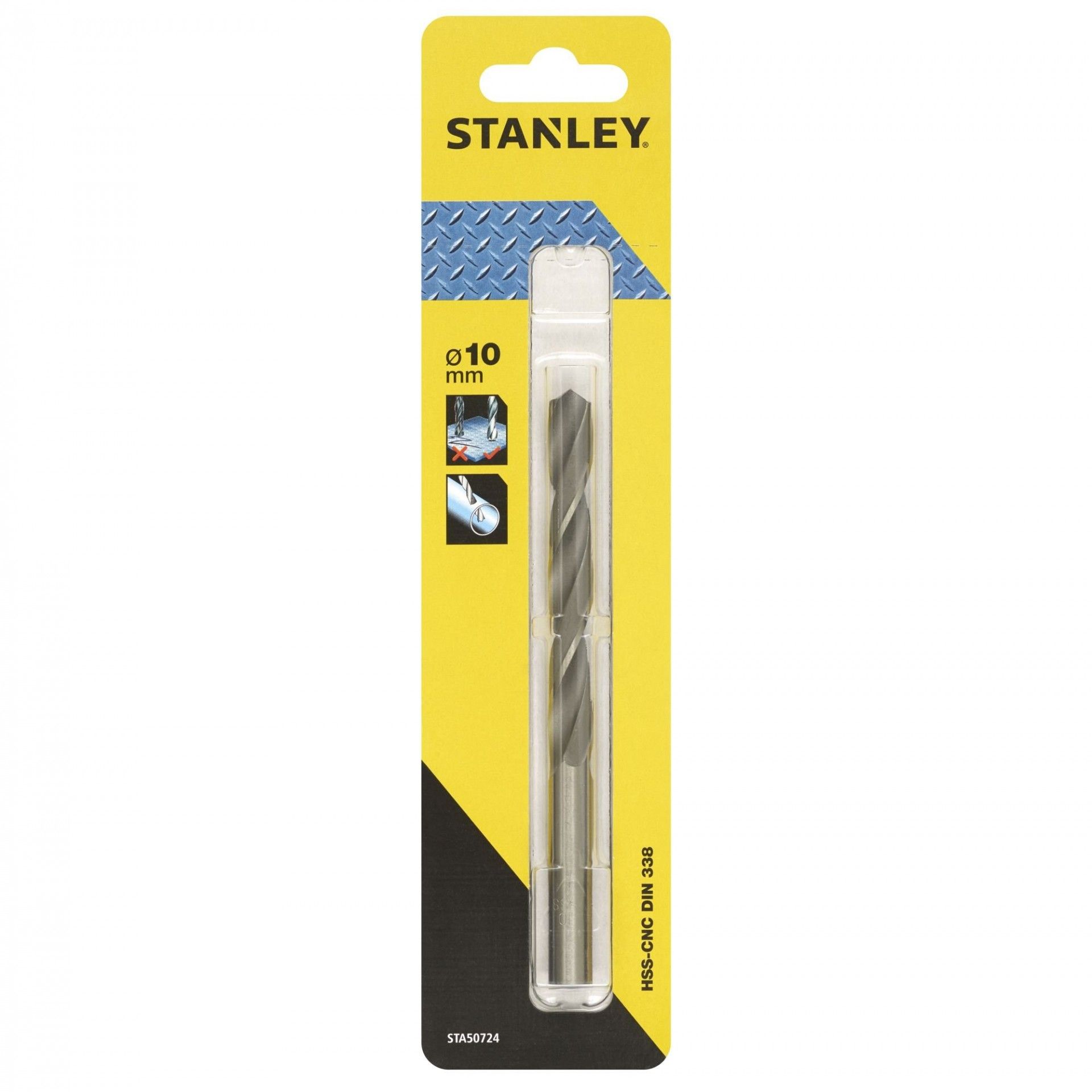 Broca HSS-CNC para metal ø 10mm refª STA50724-QZ STANLEY