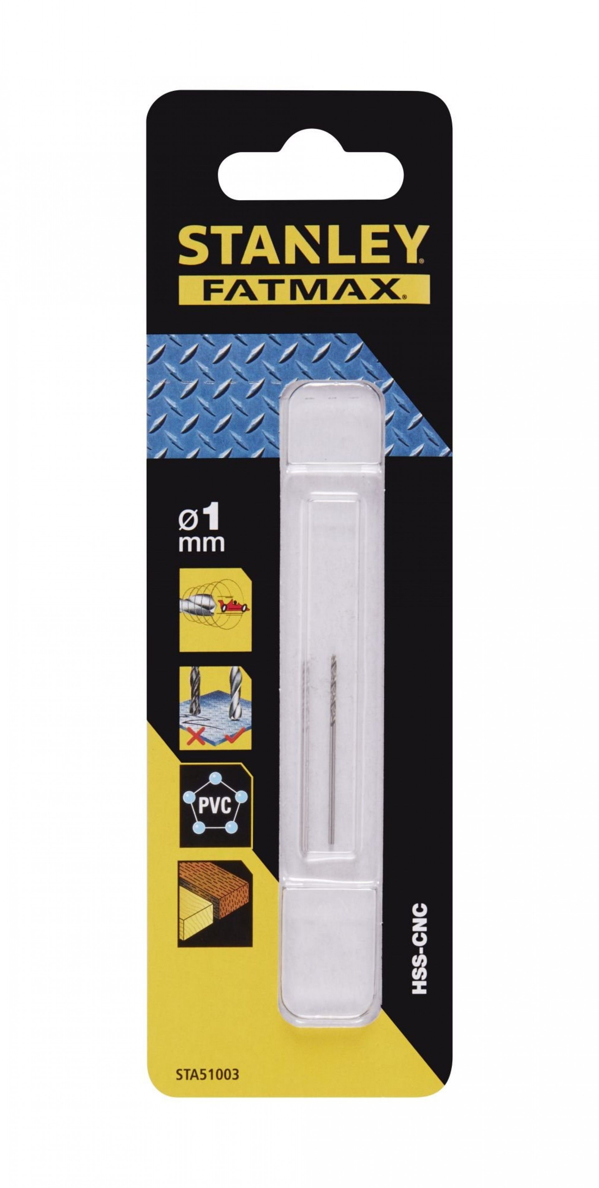 2 Brocas HSS-CNC com ponta piloto ø 1.0 mm refª STA51003-QZ STANLEY