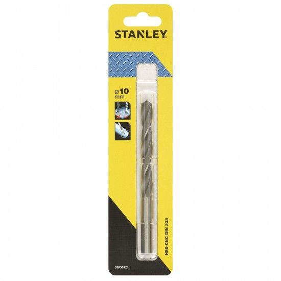 Broca HSS-CNC para metal ø 10mm refª STA50724-QZ STANLEY Broca HSS-CNC para metal ø 10mm refª STA50724-QZ STANLEY