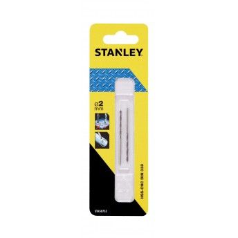2 Brocas HSS-CNC para metal  2mm ref STA50752-QZ STANLEY