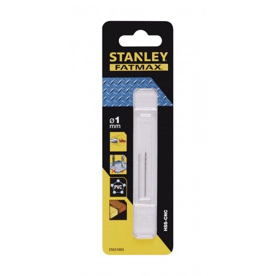 2 Brocas HSS-CNC com ponta piloto ø 1.0 mm refª STA51003-QZ STANLEY 2 Brocas HSS-CNC com ponta piloto ø 1.0 mm refª STA51003-QZ STANLEY