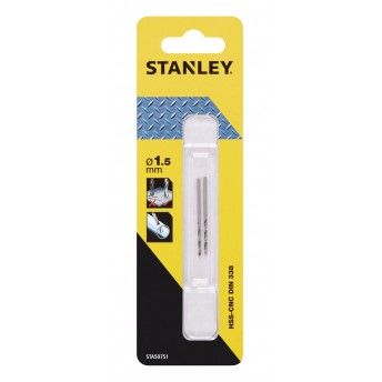 2 Brocas HSS-CNC para metal  1.5 mm ref STA50751-QZ STANLEY