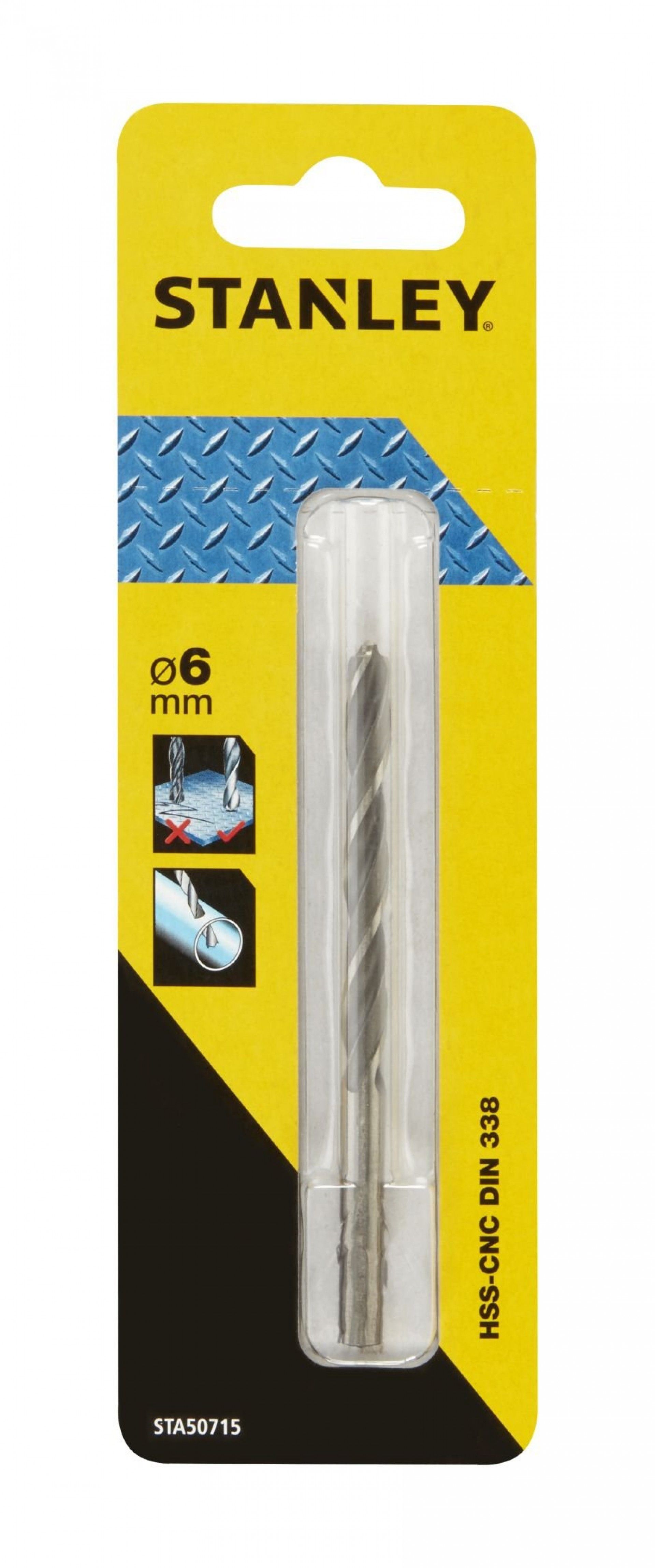 Broca HSS-CNC para metal ø 6mm refª STA50715-QZ STANLEY