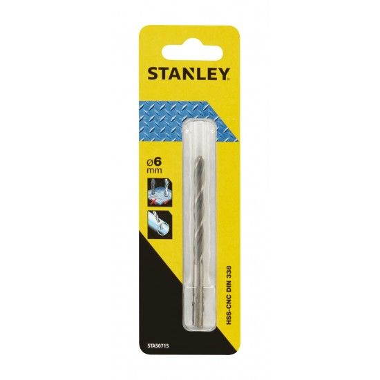 Broca HSS-CNC para metal  6mm ref STA50715-QZ STANLEY