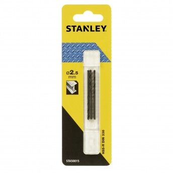 3 Brocas HSS-R laminadas para metal  2.5 mm ref STA50015-QZ STANLEY