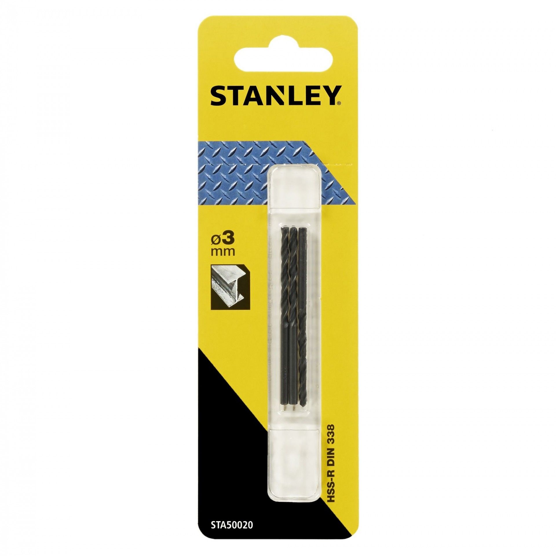 3 Brocas HSS-R laminadas para metal ø 3mm refª STA50020-QZ STANLEY