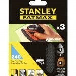 3 folhas de lixa de malha para Mouse, com velcro.Gr�o 240 ref� STA39132-XJ STANLEY