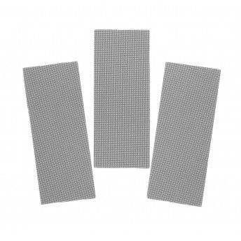 3 folhas de lixa de malha 1/3 (93x190mm), no velcro.Gro 120 ref STA39057-XJ STANLEY