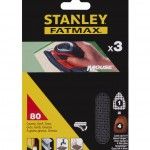 3 folhas de lixa de malha para Mouse, com velcro.Grão 80 refª STA39122-XJ STANLEY 3 folhas de lixa de malha para Mouse, com velcro.Grão 80 refª STA39122-XJ STANLEY