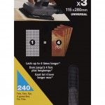 3 folhas de lixa de malha 1/2 (115x280mm), no velcro.Gro 240 ref STA39012-XJ STANLEY