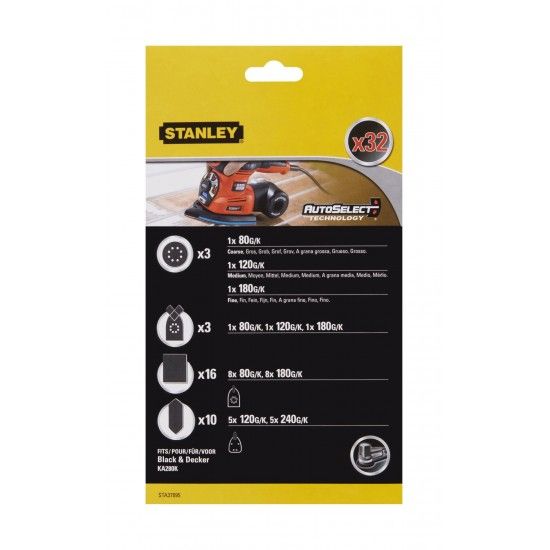 Jogo 32 Lixas para Multilijadora refª STA37095-XJ STANLEY Jogo 32 Lixas para Multilijadora refª STA37095-XJ STANLEY