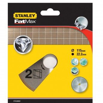 Disco diamantado contnuo 115 mm - Cortes finos em azulejos e mosaicos.ref.STA38002-XJ STANLEY