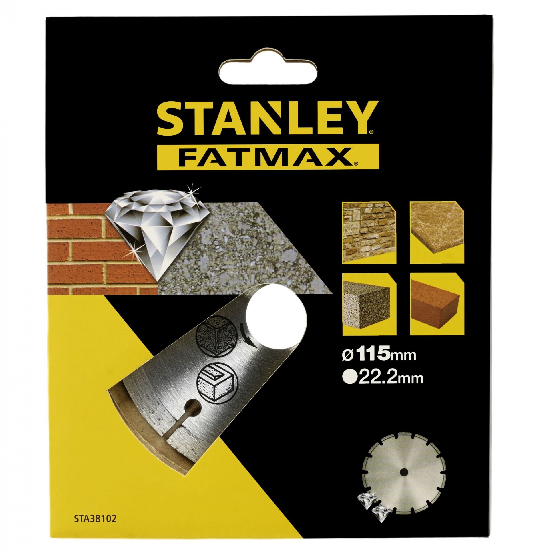 Disco diamantado segmentado 115 mm refª STA38102-XJ STANLEY