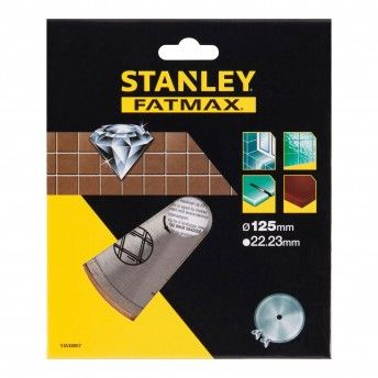 Disco diamantado contnuo 125 mm - Cortes finos em azulejos e mosaicos.ref.STA38007-XJ STANLEY