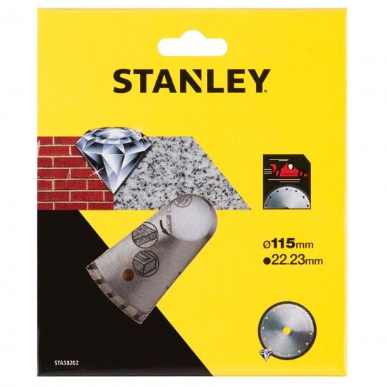 Disco diamantado contnuo 115mm.Corte de granito e tijolo ref STA38202-XJ STANLEY