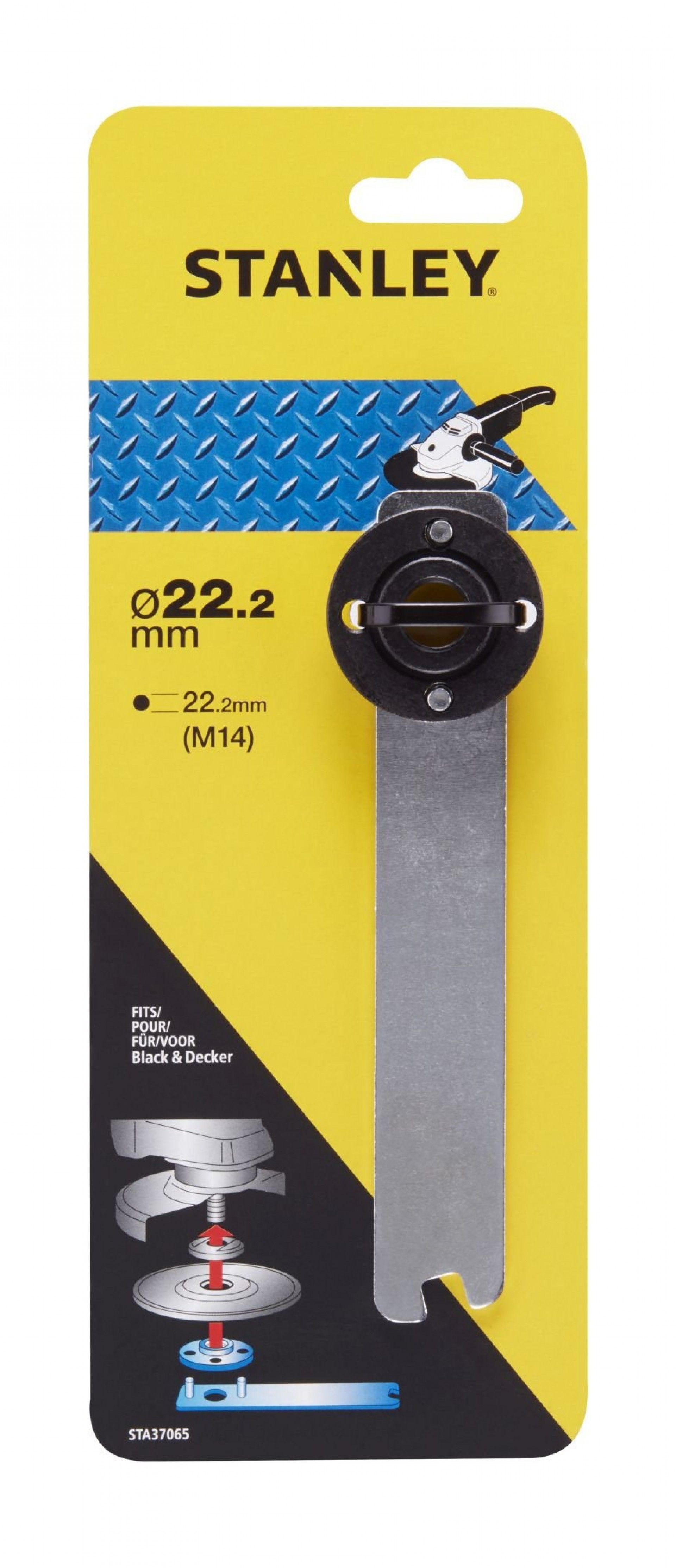 Porca e chave para Rebarbadora 22mm (M14) refª STA37065-XJ STANLEY